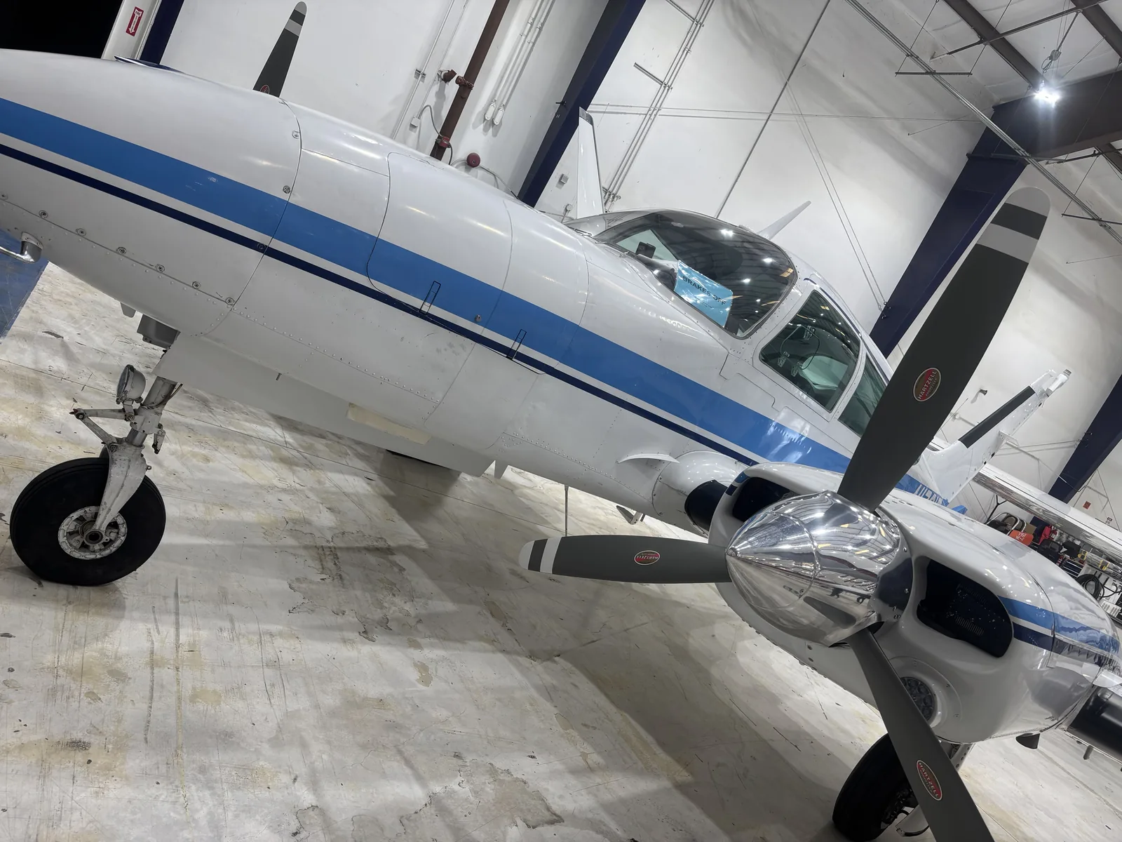 Polished aircraft propeller and spinner